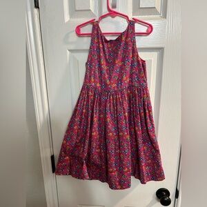 Ralph Lauren Girls sz 6X floral  pink multicolor sleeveless dress fit and flare